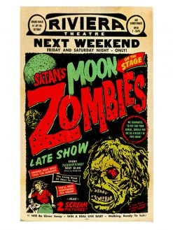 Retro-a-go-go! Moon Zombies Poster