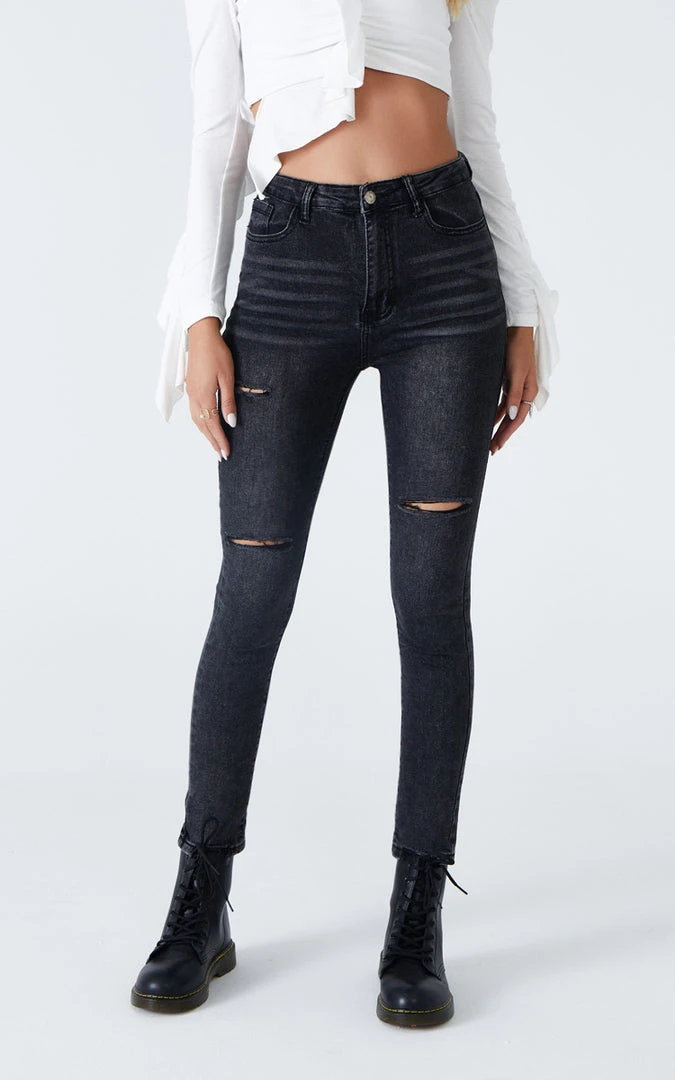 Black Tower Apparel Ankle Cut Skinny Black Jeans 1 Black Tower Apparel Ankle Cut Skinny Black Jeans