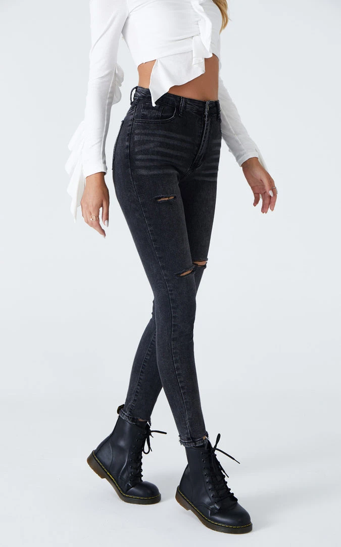 Black Tower Apparel Ankle Cut Skinny Black Jeans 3 Black Tower Apparel Ankle Cut Skinny Black Jeans