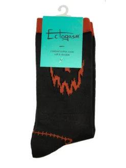 Ectogasm Gray And Orange Jack-O-Lantern Pumpkin Socks For Halloween 7 Ectogasm Gray And Orange Jack-O-Lantern Pumpkin Socks For Halloween