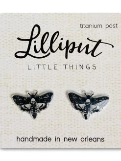 Lilliput Little Things Death's Head Moth Earrings