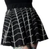 Kreepsville666 Spiderweb White Skater Skirt
