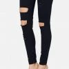 Black Tower Apparel High-Rise Destroyed Jeans