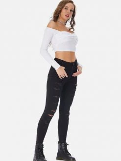 Black Tower Apparel Distressed Skinny Black Jeans 16 Black Tower Apparel Distressed Skinny Black Jeans