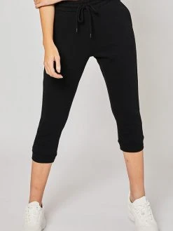 Black Tower Apparel Fleece Highrise Capri Jogger