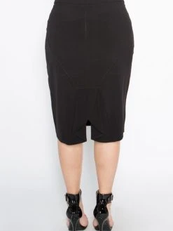 Black Tower Apparel Plus Size Pencil Skirt