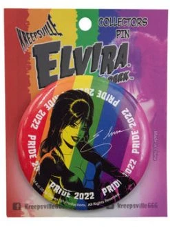 Kreepsville666 KREEPSVILLE 666 Elvira Pride Comic Large Round Button Badge