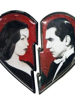 Kreepsville666 Bela Loves Vampira Broken Heart Pin Set KREEPSVILLE 666