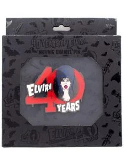 Kreepsville666 Elvira 40 Years Logo Red Glitter Enamel Pin