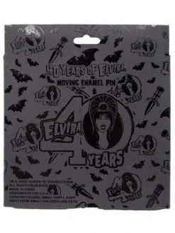 Kreepsville666 Elvira 40 Years Logo Red Glitter Enamel Pin
