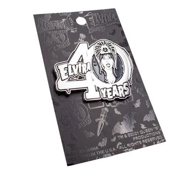 Kreepsville666 KREEPSVILLE 666 Elvira 40 Years Logo Silver Enamel Pin 2 Kreepsville666 KREEPSVILLE 666 Elvira 40 Years Logo Silver Enamel Pin