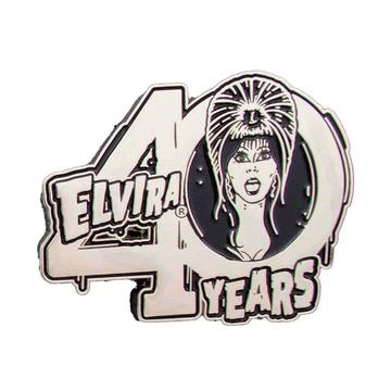 Kreepsville666 KREEPSVILLE 666 Elvira 40 Years Logo Silver Enamel Pin 1 Kreepsville666 KREEPSVILLE 666 Elvira 40 Years Logo Silver Enamel Pin