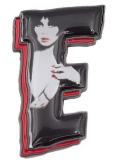 Kreepsville666 Elvira E Letter Enamel Pin KREEPSVILLE 666