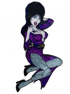 Kreepsville666 Elvira Purple Glitter XL Enamel Pin KREEPSVILLE 666