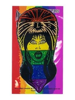 Kreepsville666 Elvira Rainbow Glitter Face Enamel Pin