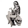 Kreepsville666 Elvira Silver Comic Skull Enamel Pin