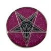 Kreepsville666 Glitter Goat Baphomet Enamel Pin Badge Pink KREEPSVILLE 666