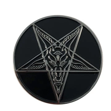 Kreepsville666 KREEPSVILLE 666 Goathead Baphomet Enamel Pin Badge Black 1 Kreepsville666 KREEPSVILLE 666 Goathead Baphomet Enamel Pin Badge Black