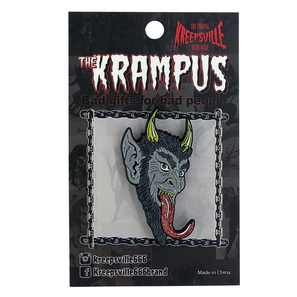 Kreepsville666 Krampus Smile Enamel Pin KREEPSVILLE 666 2 Kreepsville666 Krampus Smile Enamel Pin KREEPSVILLE 666