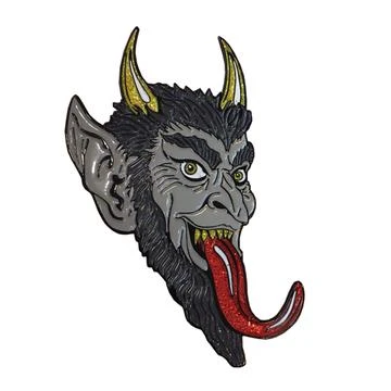 Kreepsville666 Krampus Smile Enamel Pin KREEPSVILLE 666 1 Kreepsville666 Krampus Smile Enamel Pin KREEPSVILLE 666