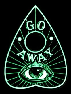 Kreepsville666 Go Away Glow Planchette Enamel Pin KREEPSVILLE 666