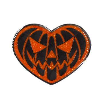 Kreepsville666 Pumpkin Heart Glitter Enamel Pin 1 Kreepsville666 Pumpkin Heart Glitter Enamel Pin