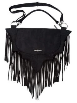 Kreepsville666 Bat Wing Fringe Shoulder Bag