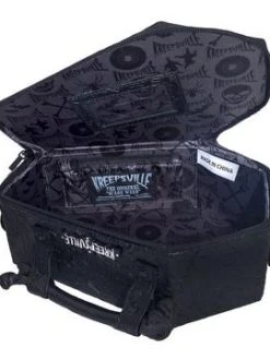 Kreepsville666 Embossed Skull Coffin Purse Bag