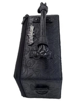 Kreepsville666 Embossed Skull Coffin Purse Bag