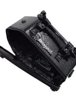 Kreepsville666 Skull Stud Croc Coffin Purse Bag