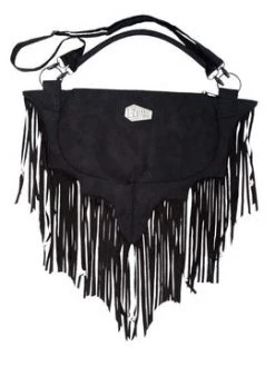 Kreepsville666 KREEPSVILLE 666 Elvira Bat Wing Fringe Shoulder Bag
