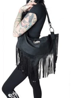 Kreepsville666 KREEPSVILLE 666 Elvira Bat Wing Fringe Shoulder Bag 8 Kreepsville666 KREEPSVILLE 666 Elvira Bat Wing Fringe Shoulder Bag