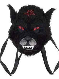 Kreepsville666 Wolfhead Plush Purse Bag