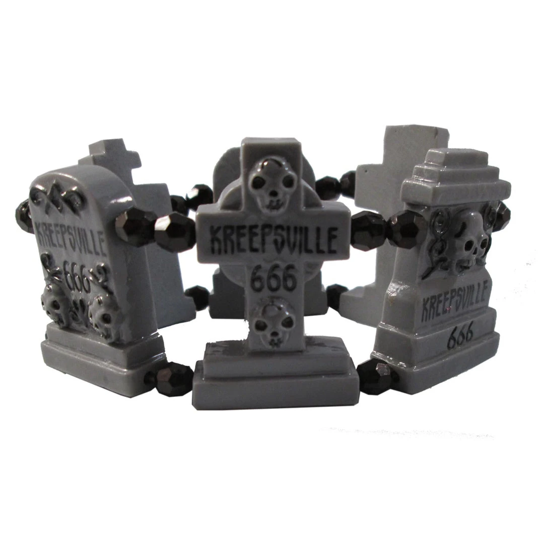 Kreepsville666 Graveyard Groupie Bracelet Grey KREEPSVILLE 666 1 Kreepsville666 Graveyard Groupie Bracelet Grey KREEPSVILLE 666