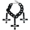 Kreepsville666 Inverted Cross Skull Bracelet Black 2 Kreepsville666 Inverted Cross Skull Bracelet Black