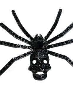 Kreepsville666 Dia Spider Skull Brooch Black KREEPSVILLE 666