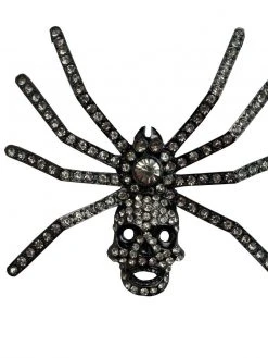 Kreepsville666 Dia Spider Skull Brooch Clear KREEPSVILLE 666