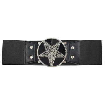Kreepsville666 Elastic Waist Belt Goat Head Black KREEPSVILLE 666 1 Kreepsville666 Elastic Waist Belt Goat Head Black KREEPSVILLE 666