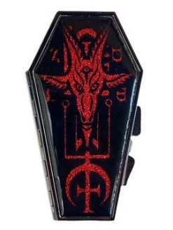 Kreepsville666 Baphomet Satanic Red Glitter Coffin Compact KREEPSVILLE 666