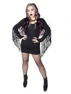 Kreepsville666 Fringe Bat Attack Black Bodycon Dress 5 Kreepsville666 Fringe Bat Attack Black Bodycon Dress