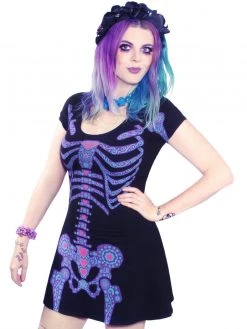 Kreepsville666 Demon Doll Flare Short Sleeve Dress