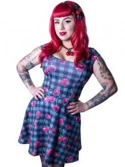 Kreepsville666 Kreepsville 666 Cherry Skull Marilyn Flare Dress