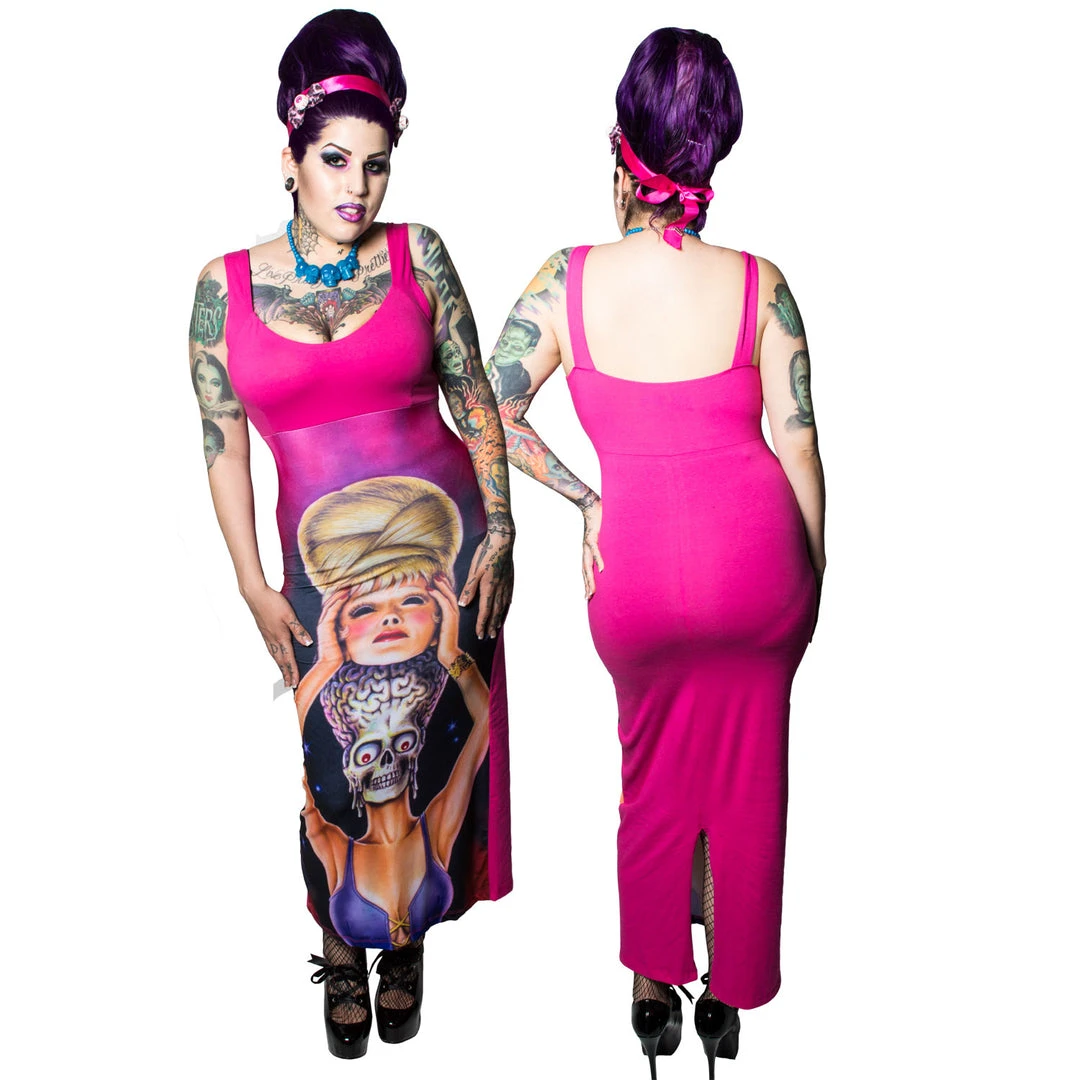 Kreepsville666 Mars Attacks Spy Girl Maxi Dress KREEPSVILLE 666 2 Kreepsville666 Mars Attacks Spy Girl Maxi Dress KREEPSVILLE 666