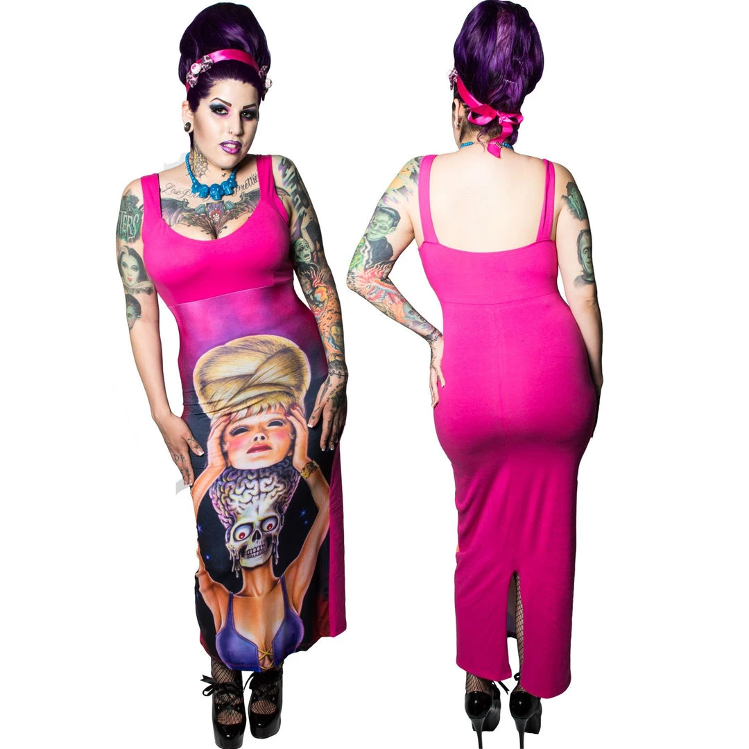 Kreepsville666 Mars Attacks Spy Girl Maxi Dress KREEPSVILLE 666 1 Kreepsville666 Mars Attacks Spy Girl Maxi Dress KREEPSVILLE 666