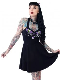 Kreepsville666 Black Cat Kattitude Pinafore Dress 5 Kreepsville666 Black Cat Kattitude Pinafore Dress