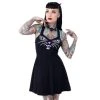 Kreepsville666 Black Cat Kattitude Pinafore Dress