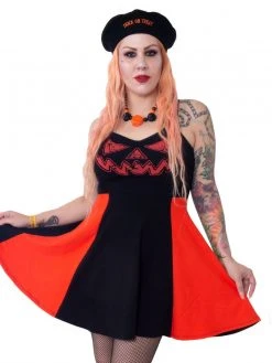 Kreepsville666 Jack O Latern Pumpkin Pinafore Dress KREEPSVILLE 666