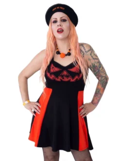 Kreepsville666 Jack O Latern Pumpkin Pinafore Dress KREEPSVILLE 666 5 Kreepsville666 Jack O Latern Pumpkin Pinafore Dress KREEPSVILLE 666
