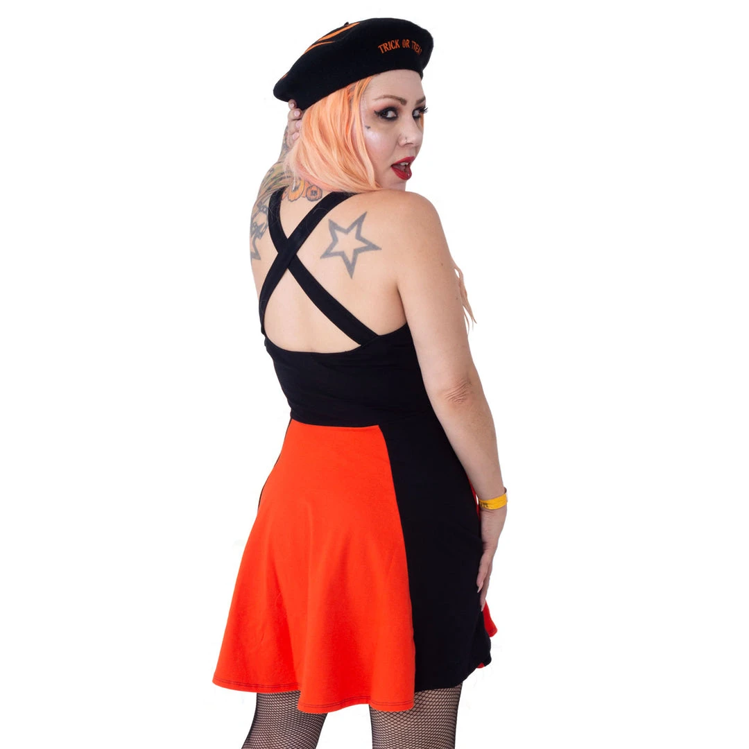Kreepsville666 Jack O Latern Pumpkin Pinafore Dress KREEPSVILLE 666 2 Kreepsville666 Jack O Latern Pumpkin Pinafore Dress KREEPSVILLE 666