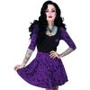 Kreepsville666 KREEPSVILLE 666 Elvira Comic Icons Purple Skater Dress
